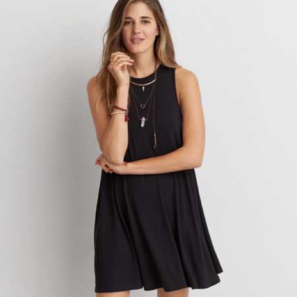 black tank swing dress